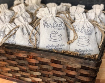 Set of 10 Perfect Blend Favor | Custom Coffee Wedding Favor | Coffee Favors | Wedding Favors | Perfect Blend Bags | Love Is Brewing Favor