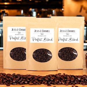 Perfect Blend Favor Set of 10 Event Favors  | Custom Coffee Wedding Favor | Coffee Favor | Wedding Favors | Perfect Blend Bags | Coffee Gift