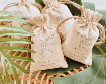 Set of 10 Perfect Blend Favor  | Custom Coffee Wedding Favor | Coffee Favors | Wedding Favors | Perfect Blend Bags | Love is Brewing Favor
