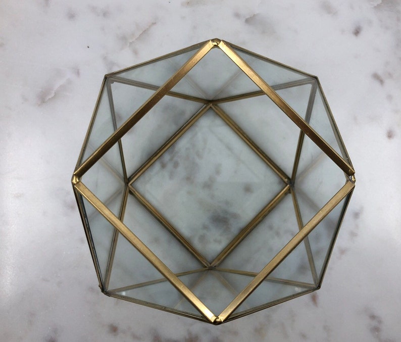 Gold Terrarium Glass Candle Holder Rose Gold Terrarium Etsy