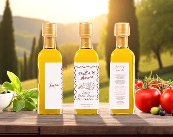 Das ist Amore Theme Favor | Olivenöl Brautdusche Favor | Olivenöl Gastgeschenk | Gastgeschenke für Brautparty | 60ml, 100ml, 200ml
