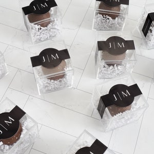 Chocolate Truffle Favor | Truffles | Wedding Favor | Engagement Favors | Acrylic Candy Box | Wedding Favor Truffle | Chocolate Party Favors