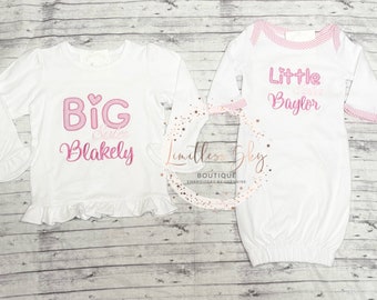 Big Sister, Little Sister Siblings outfits-Big Brother, Little Brother shirts