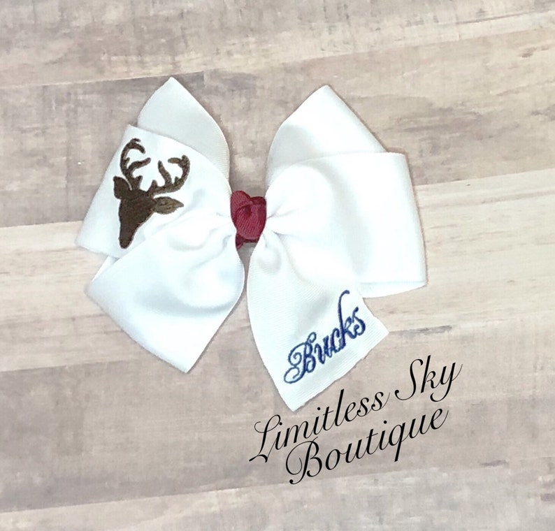 Embroidered hairbow-Back to school-monogrammed Hairbow-apple socks