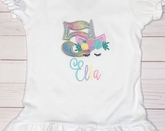 5th Birthday Unicorn shirt-Unicorn shirt- Unicorn Birthday Tutu