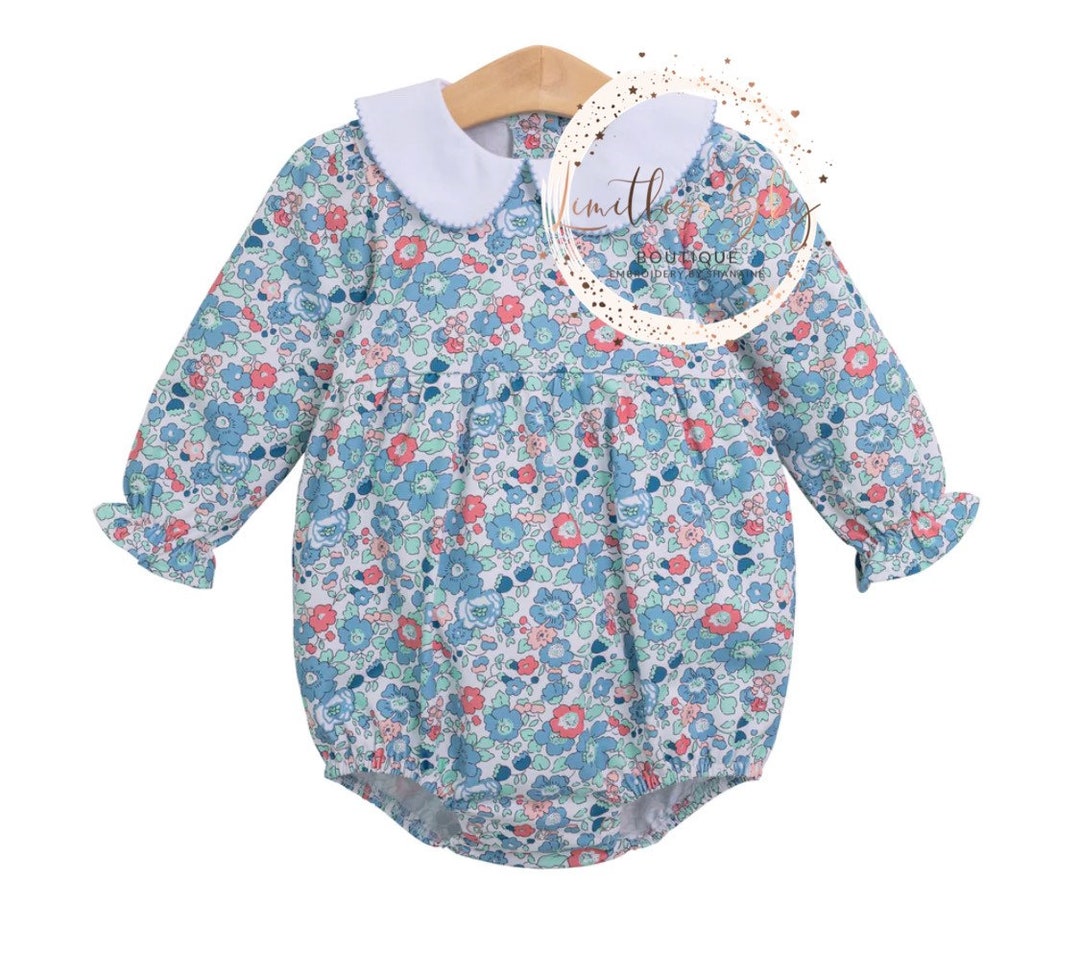 Vintage Petite Floral Balloon Romper and Headband