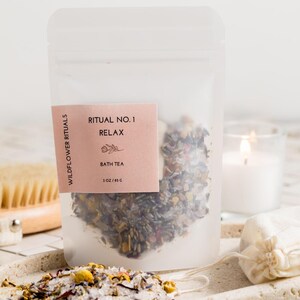 Herbal Bath Tea: Lavender Chamomile Epsom Salt Soak