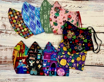 100% Cotton Face Mask MADE IN USA, Disney themed, Washable Mask, Reusable Mask, Adult & Kids Masks, Magical