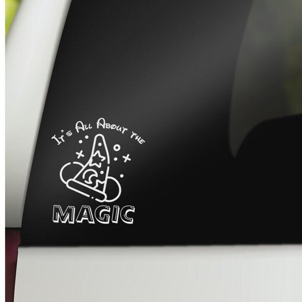 All About the Magic Sorcerer Mickey Decal, Disney Decal, Disney Sticker, Vinyl Decal, Car Decal, Magical