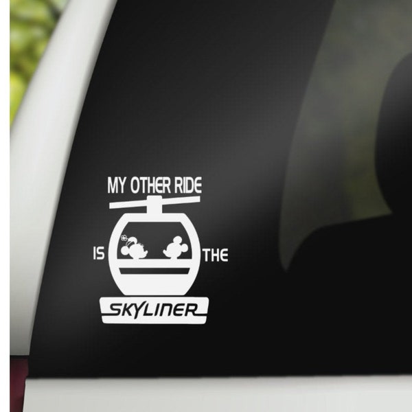 My Other Ride is the Skyliner Decal, Disney Decal, Disney Sticker, Vinyl Decal, Car Decal, Magical