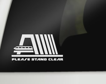 Please Stand Clear Decal, Vinyl Decal, Disney Decal, Car Decal, Disney Sticker, Magical