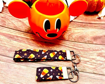 Halloween Magical Candy Corn  Keyfob, Magical, Mini Fob, Wrist Lanyard Keychain, Made in the USA