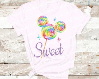 Lollipop Sweet Swirl Tee, Mickey Ears, Magical