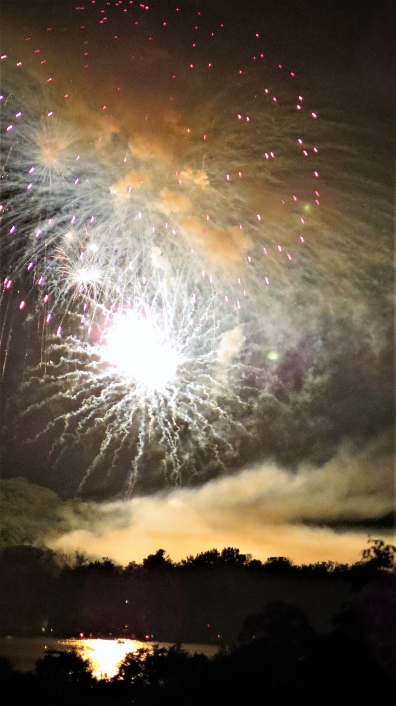 Fireworks Over Chautauqua Lake Digital Photo Photography Etsy