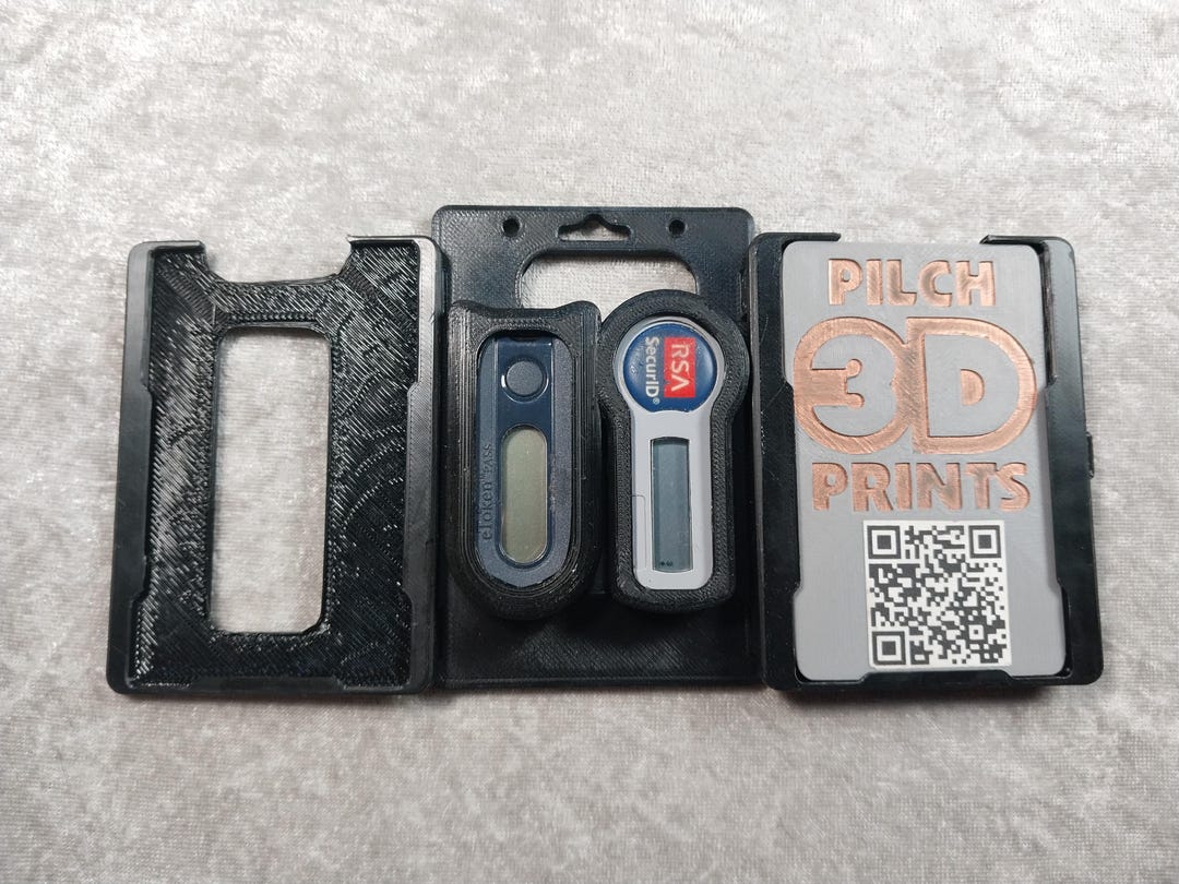 Tri-fold Safenet Etoken Pass and RSA Securid Badge Holder (multiple ...