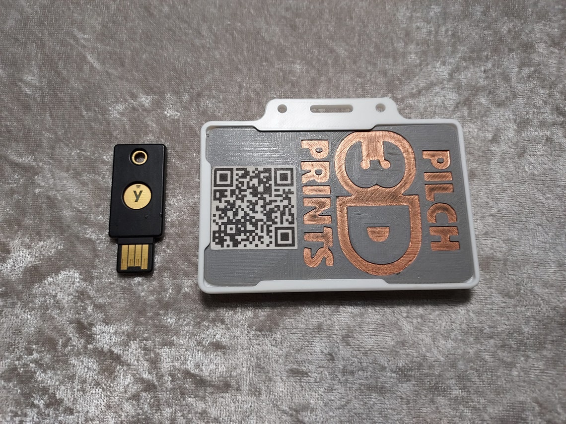3D Printed Yubikey 5 NFC 13 Badge Holder multiple Color Etsy