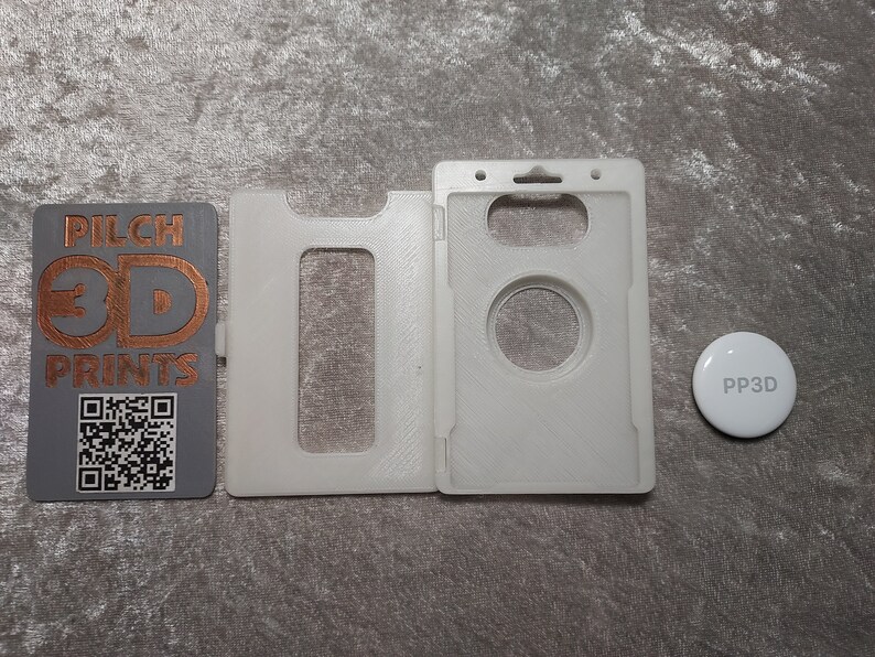 3D Printed Folding Airtag Badge Holder multi Badge Options Etsy