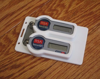 3D Printed Dual RSA SecureID and (1-3) Badge Holder (Multi Badge and Custom Options Available)