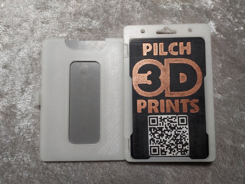 3D Printed Folding Airtag Badge Holder multi Badge Options Etsy