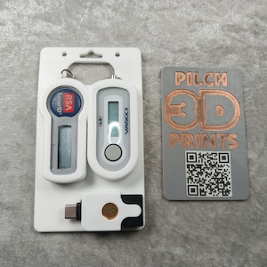 3D Printed RSA Digipass GO 6 Yubikey 5c NFC Badge Holders (Multi Color Options Available)