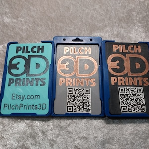 3D-geprinte, in drieën gevouwen effen badgehouders (meerdere kleuropties beschikbaar)