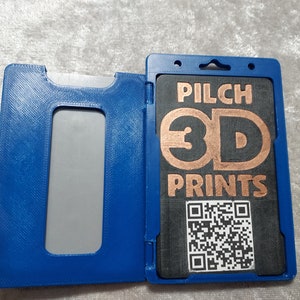 Porta-crachás simples dobrável impresso em 3D (opções de vários crachás disponíveis)