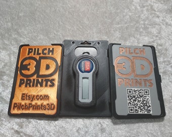 Porta credenciales RSA triples impresos en 3D (opciones multicolores disponibles)