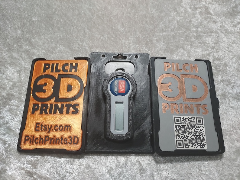 3D Printed Tri-Fold RSA Badge Holders Multi Color Options Available image 1