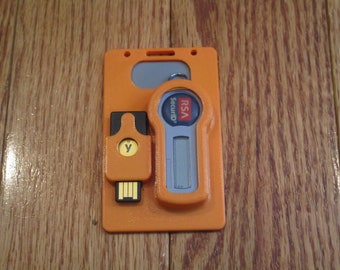 3D Printed RSA Yubikey 5 NFC (USB-A) (1-3) Badge Holder