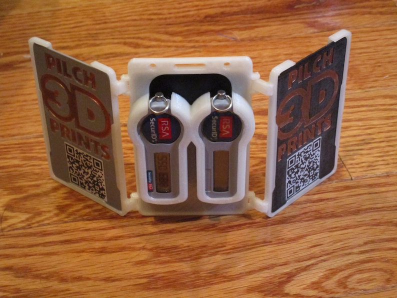 3D Printed TriFold Dual RSA Badge Holders Multi Color Etsy