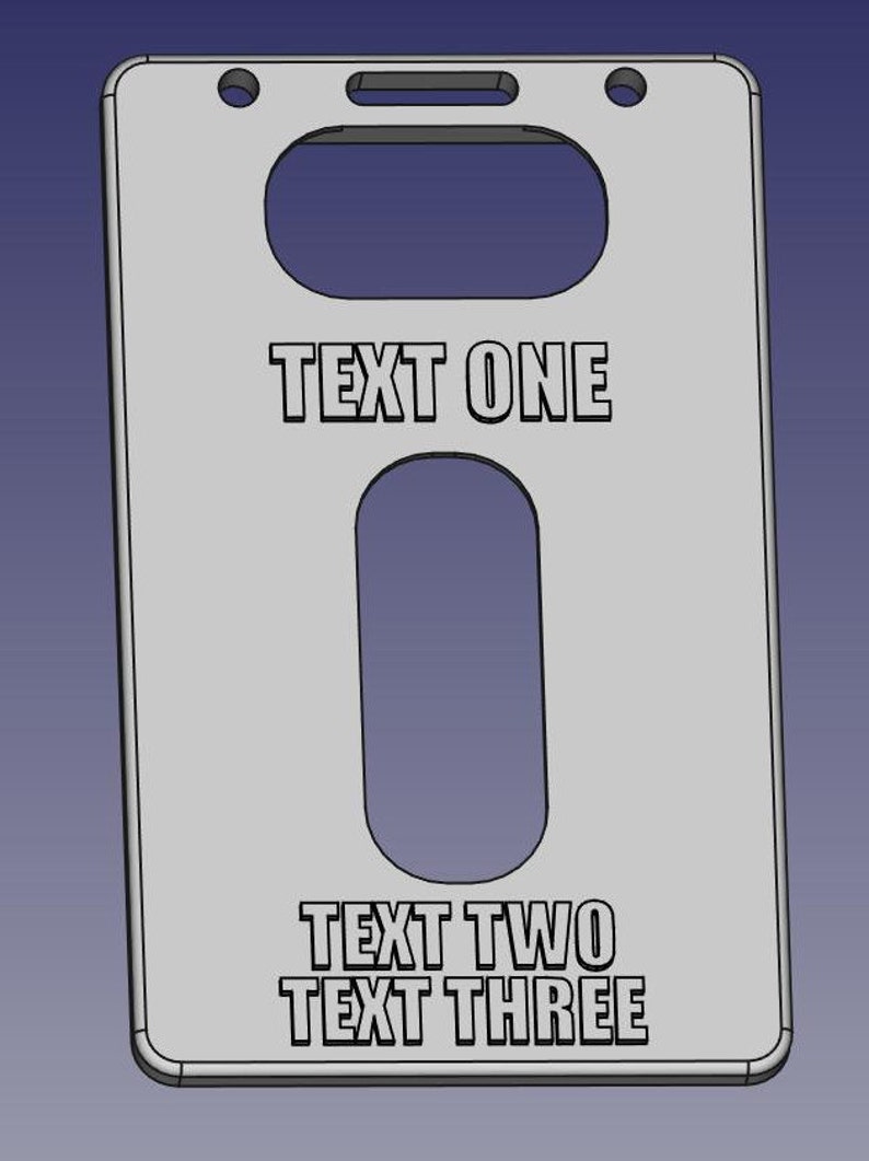 3D Printed Badge Holder 1 to 3 Badges Custom Options Etsy