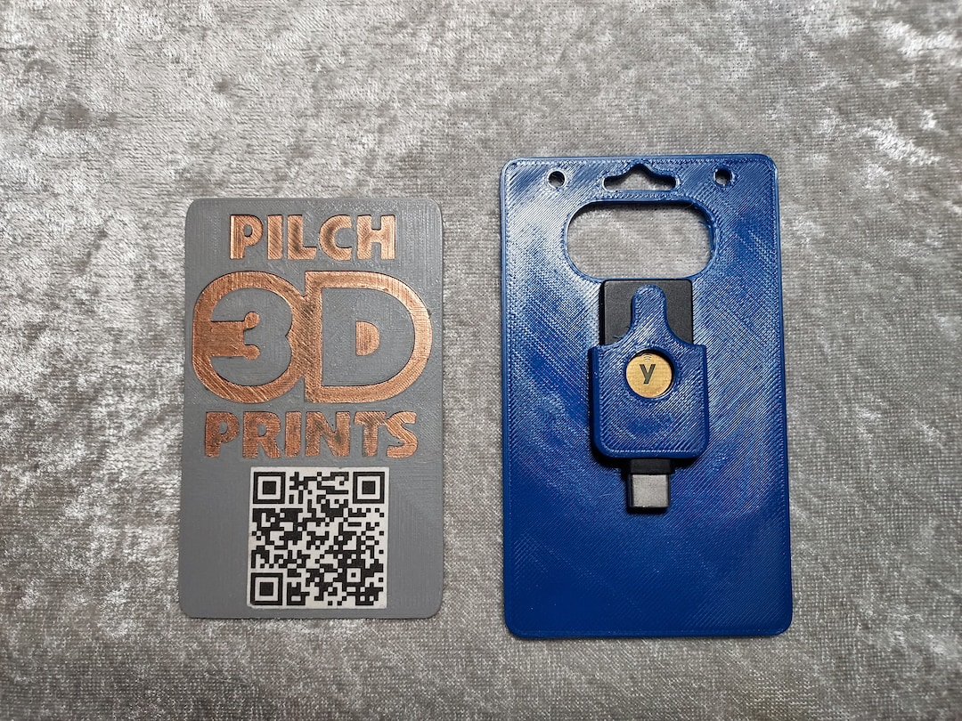 3D Printed Yubikey 5c NFC 13 Badge Holder Etsy