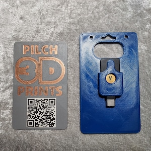 3D Printed Yubikey 5c NFC (1-3) Badge Holder