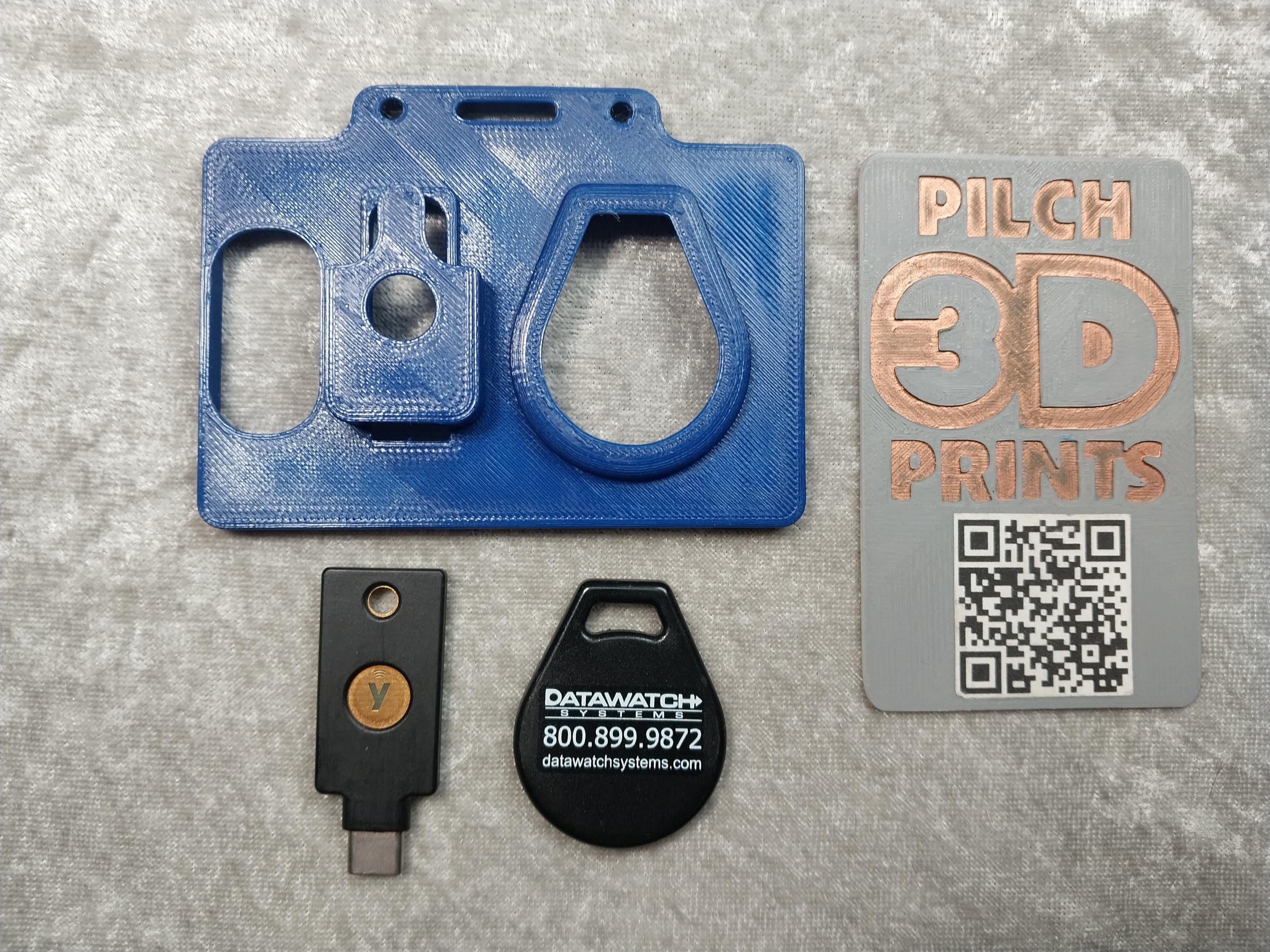 Landscape Yubikey 5C NFC and Datawatch Fob (1-3) Badge Holder