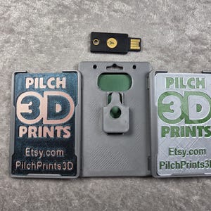 Tri-Fold Yubikey 5 NFC (USB-A) Badge Holders (Multi Color Options Available)