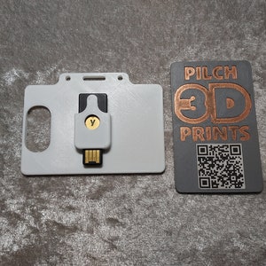 3D Printed Yubikey 5 NFC (1-3) Badge Holder (Multiple Color Options Available)