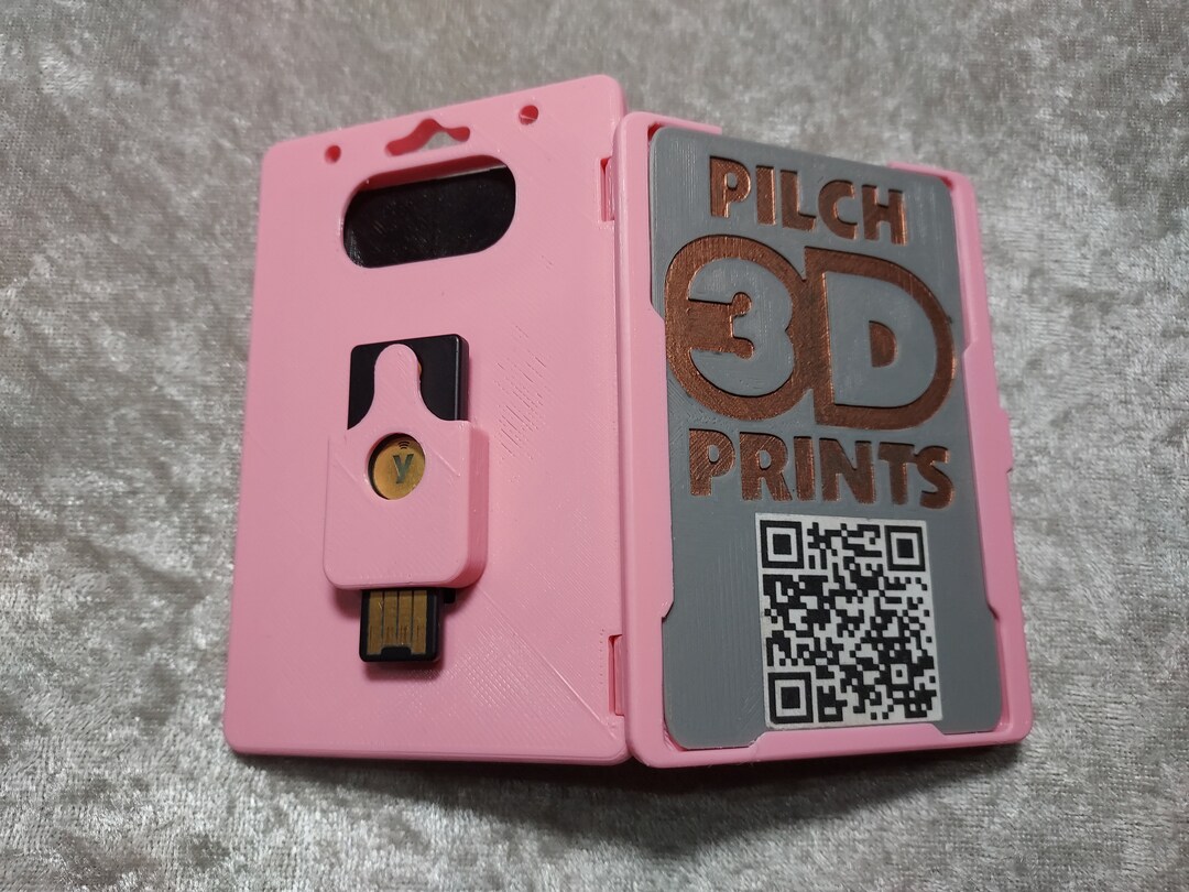 3D Printed Folding Yubikey 5 NFC 13 Badge Holder Etsy