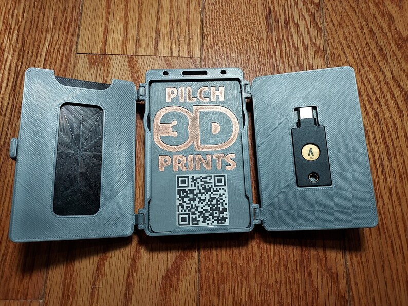 3D Printed Trifold Dual RSA 1 Yubikey Badge Holders multi Etsy