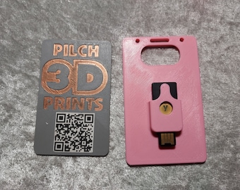 3D-utskriven Yubikey 5 NFC (USB-A) (1-3) namnskyltshållare