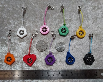 3D Printed Micro Fidget Roller Stress Toy Phone Charm Zipper Pull