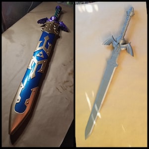 Master Sword & Sheath 3D Printed Prop Kit for Link Legend of Zelda Cosplay