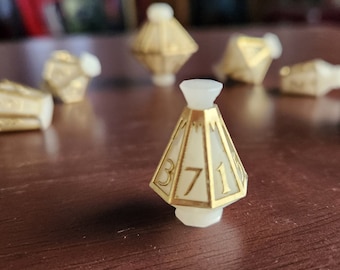 Art Deco Zaubertrank Würfel - Elfenbein Weiß