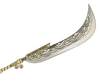 Mira Kpop Demon Hunters Halberd 3D Printed Cosplay Prop Kit