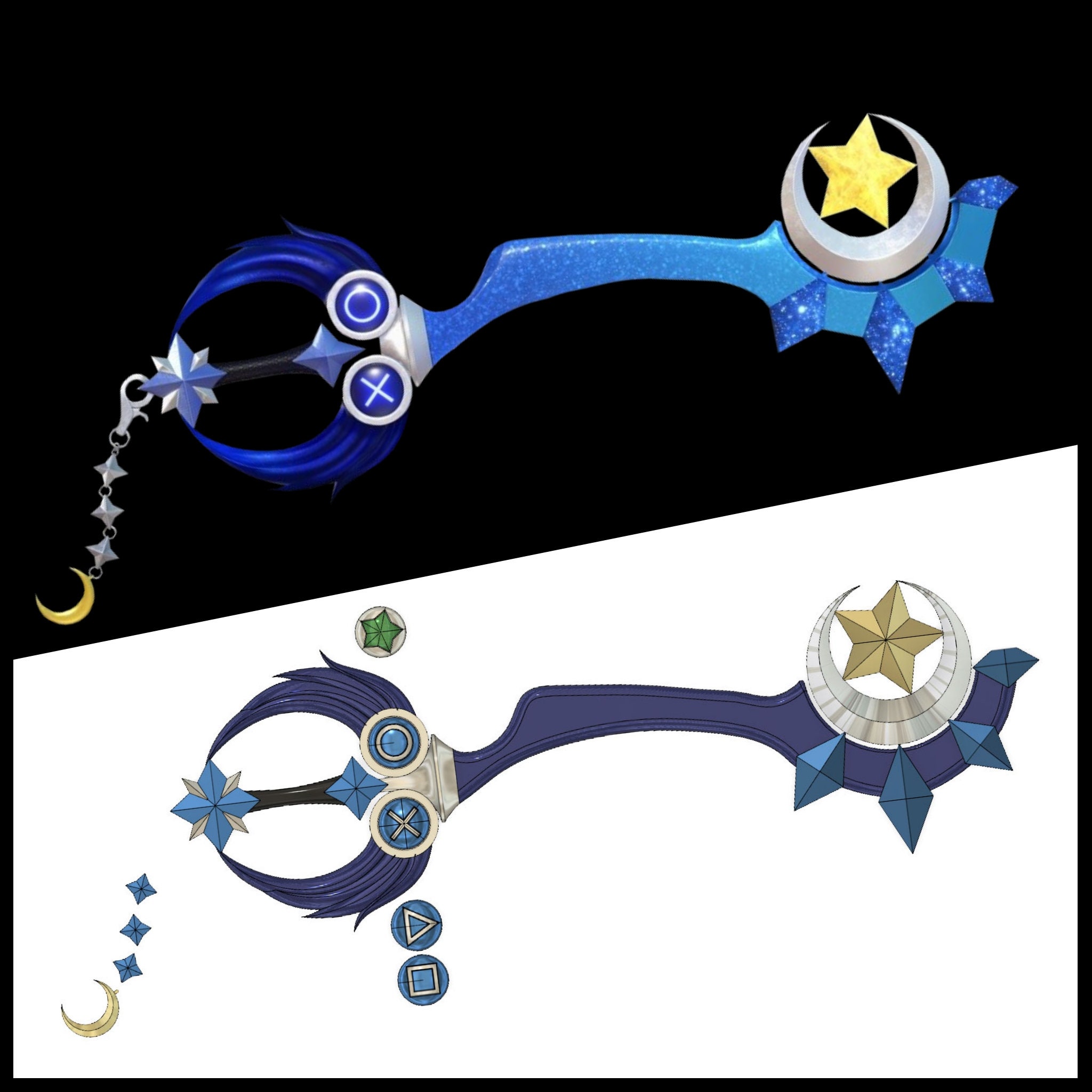 Midnight Blue / Phantom Green / Star Seeker Keyblade Kit - Etsy