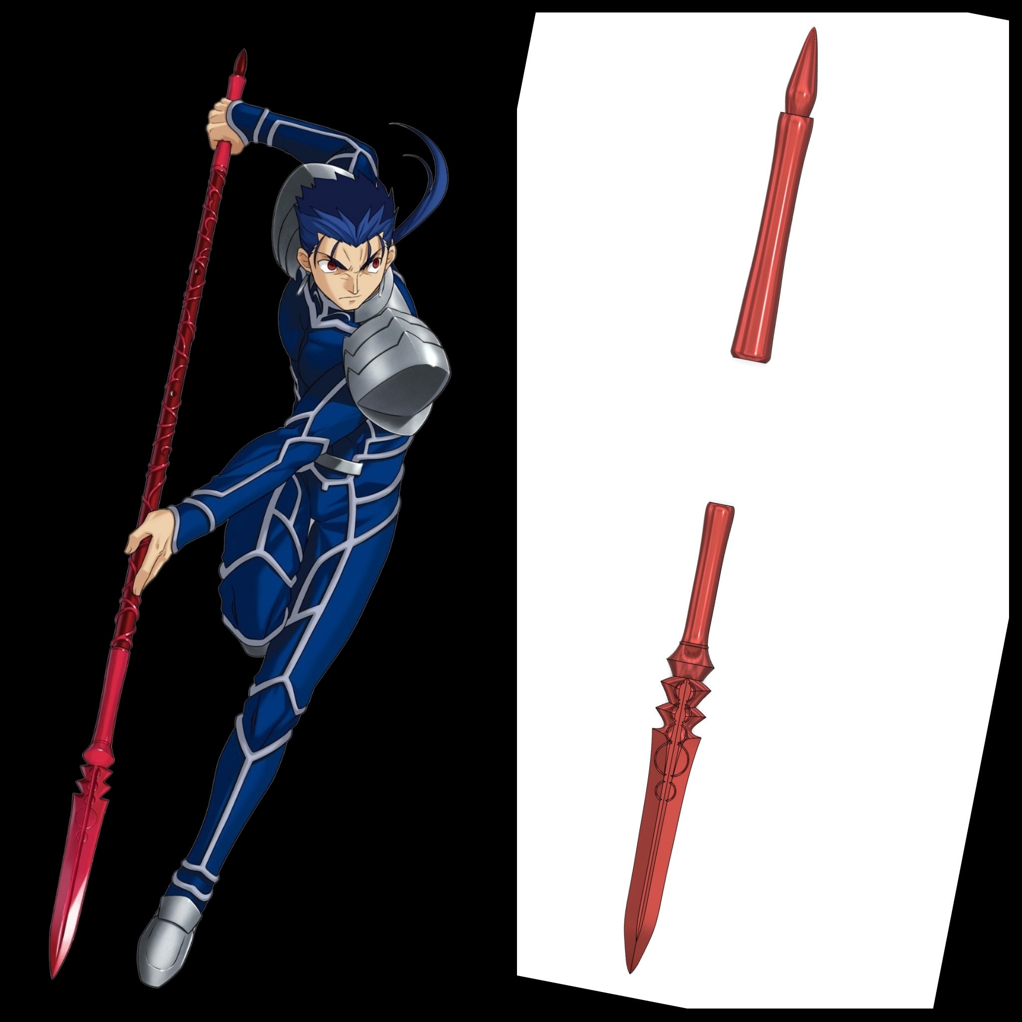 STL ファイル - ゲイボルグ ランサー スピア Fate Stay Night - Etsy 日本