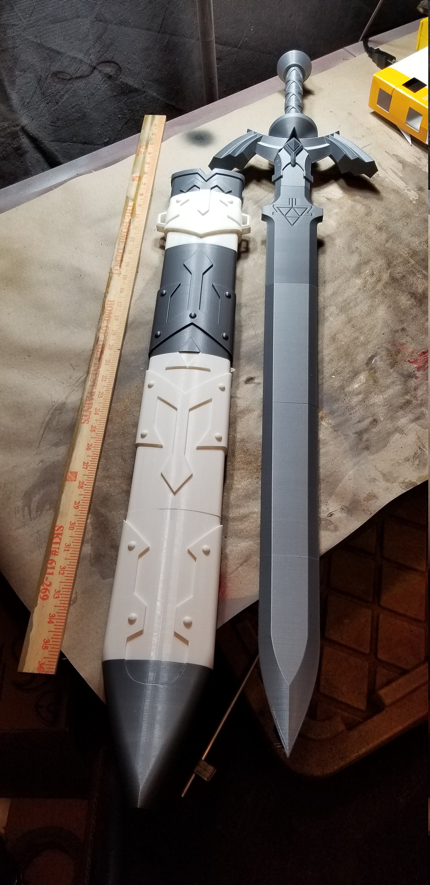 Master Sword And Sheath 3d Printed Prop Kit For Link Legend Of Etsy