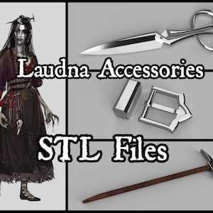 3D ファイル - Laudna アクセサリ - はさみ ハンマー ベルト スプール