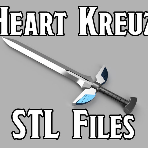 3D Files - Heart Kreuz Ezra Scarlet Fairy Tale Inspired Sword