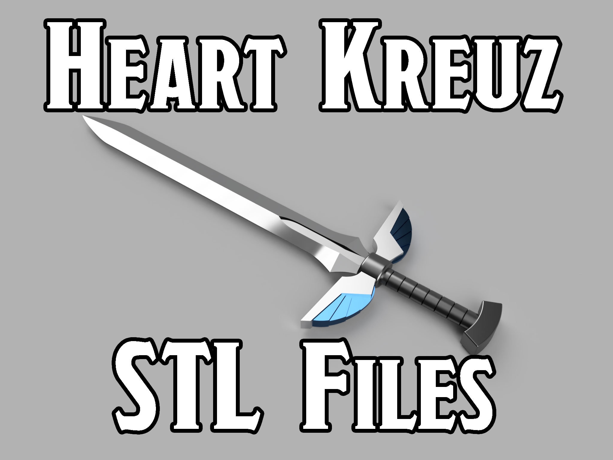 3D Files - Heart Kreuz Ezra Scarlet Fairy Tale Inspired Sword - Etsy