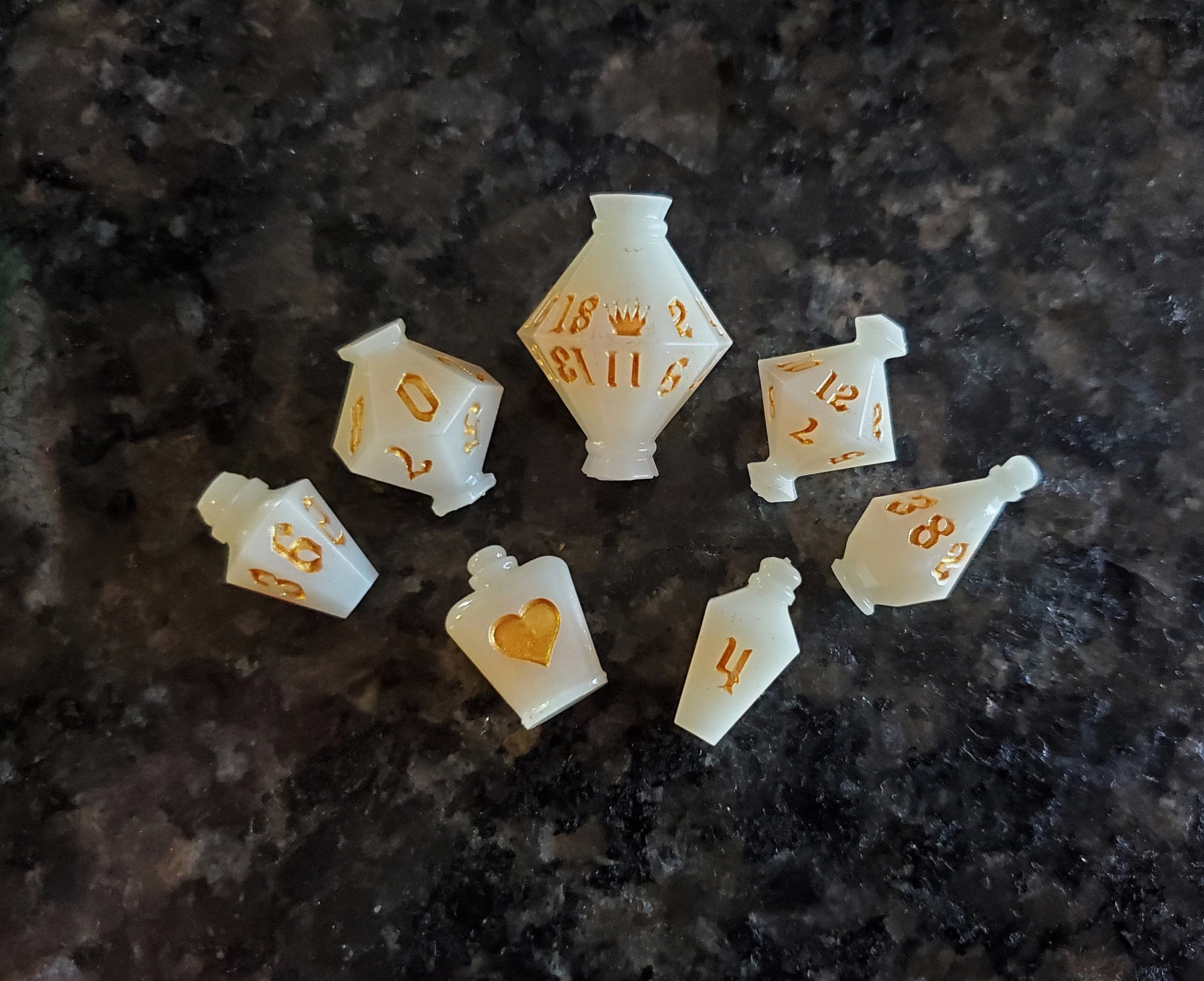 Ivory Potion Dice Set Etsy